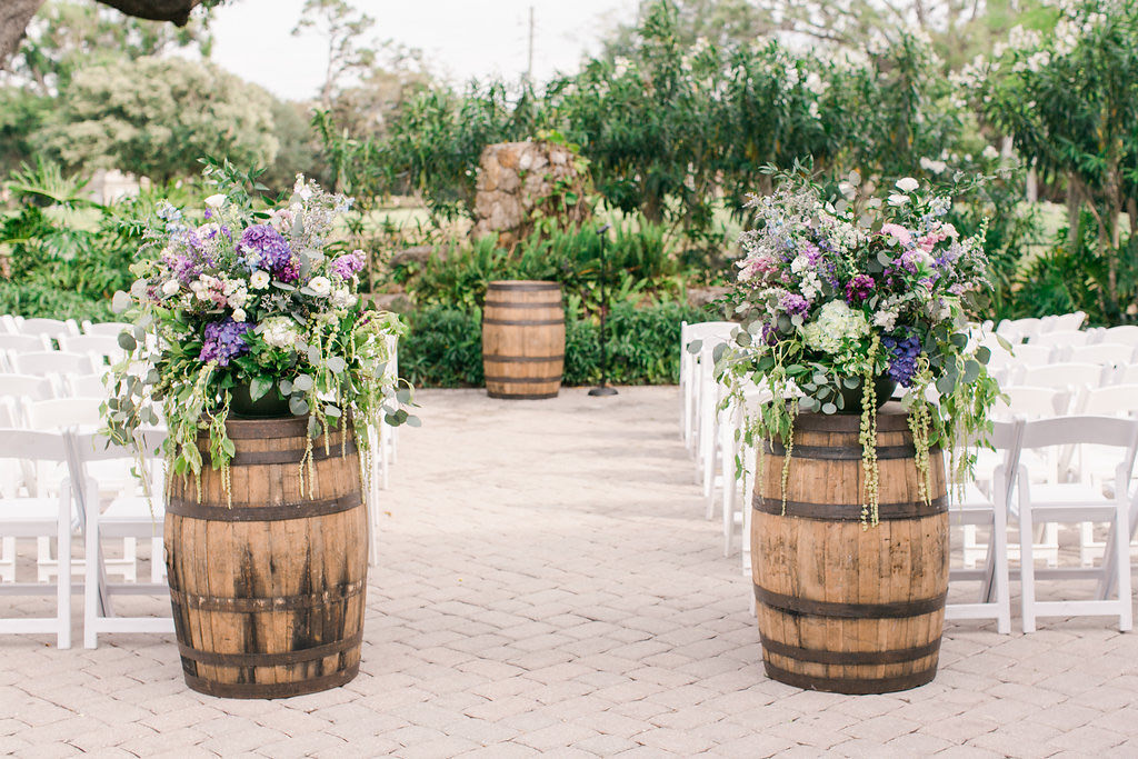 purple vineyard wedding details