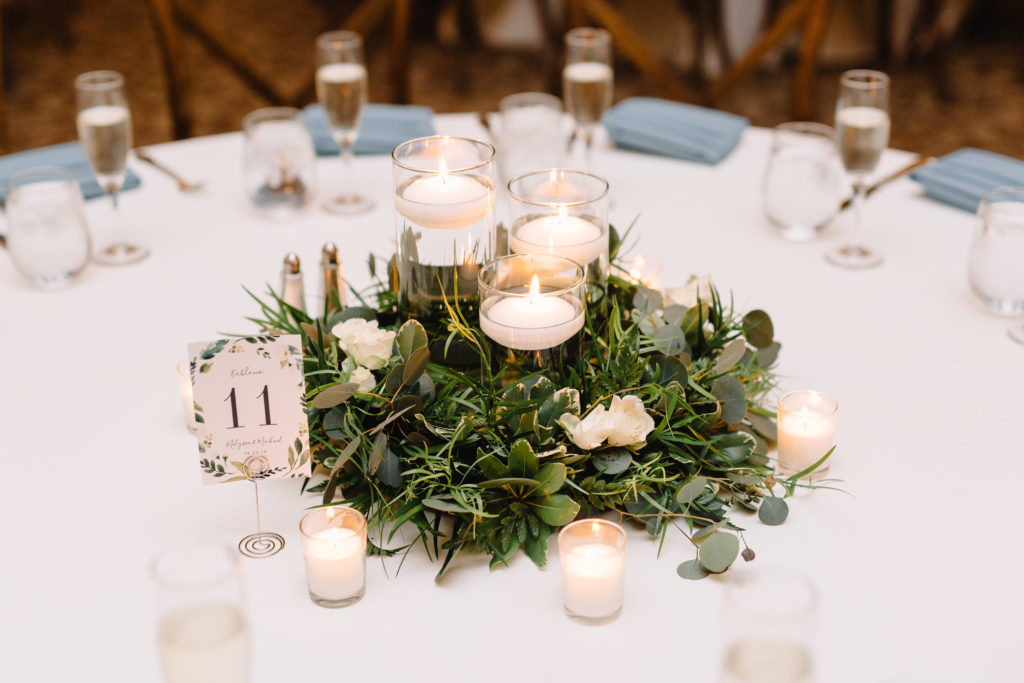 Greenery Candle Centerpiece