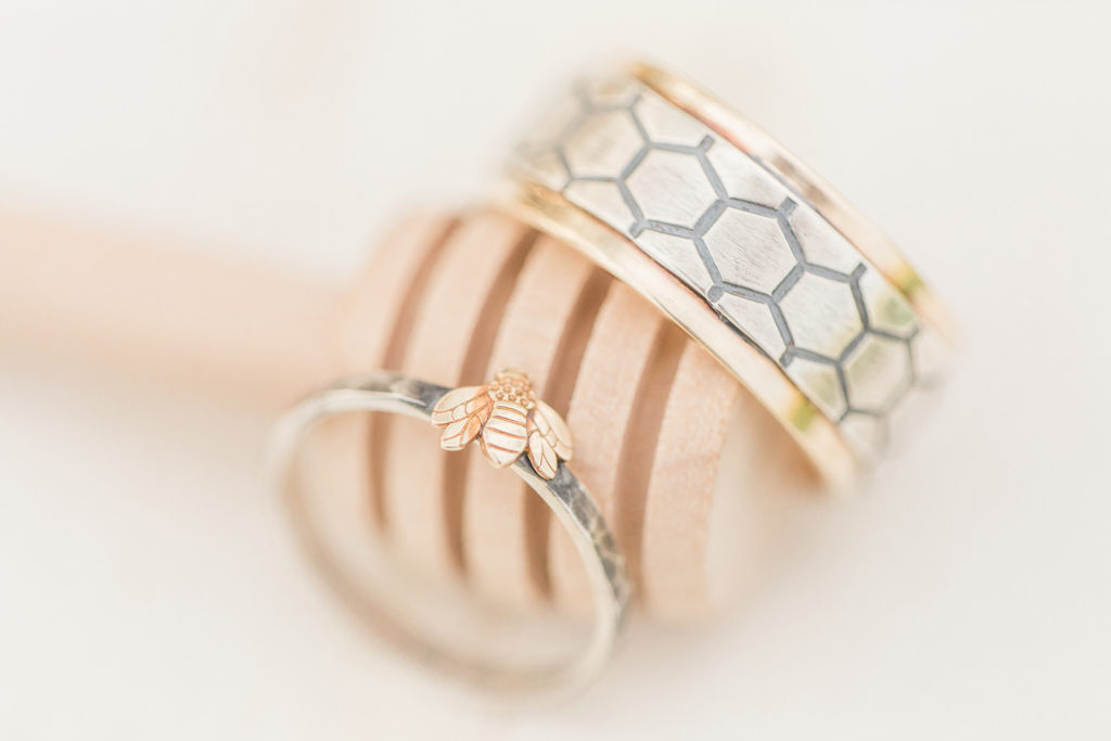 Honeybee wedding rings