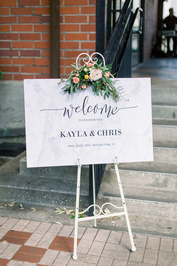 Marble Wedding Welcome Sign