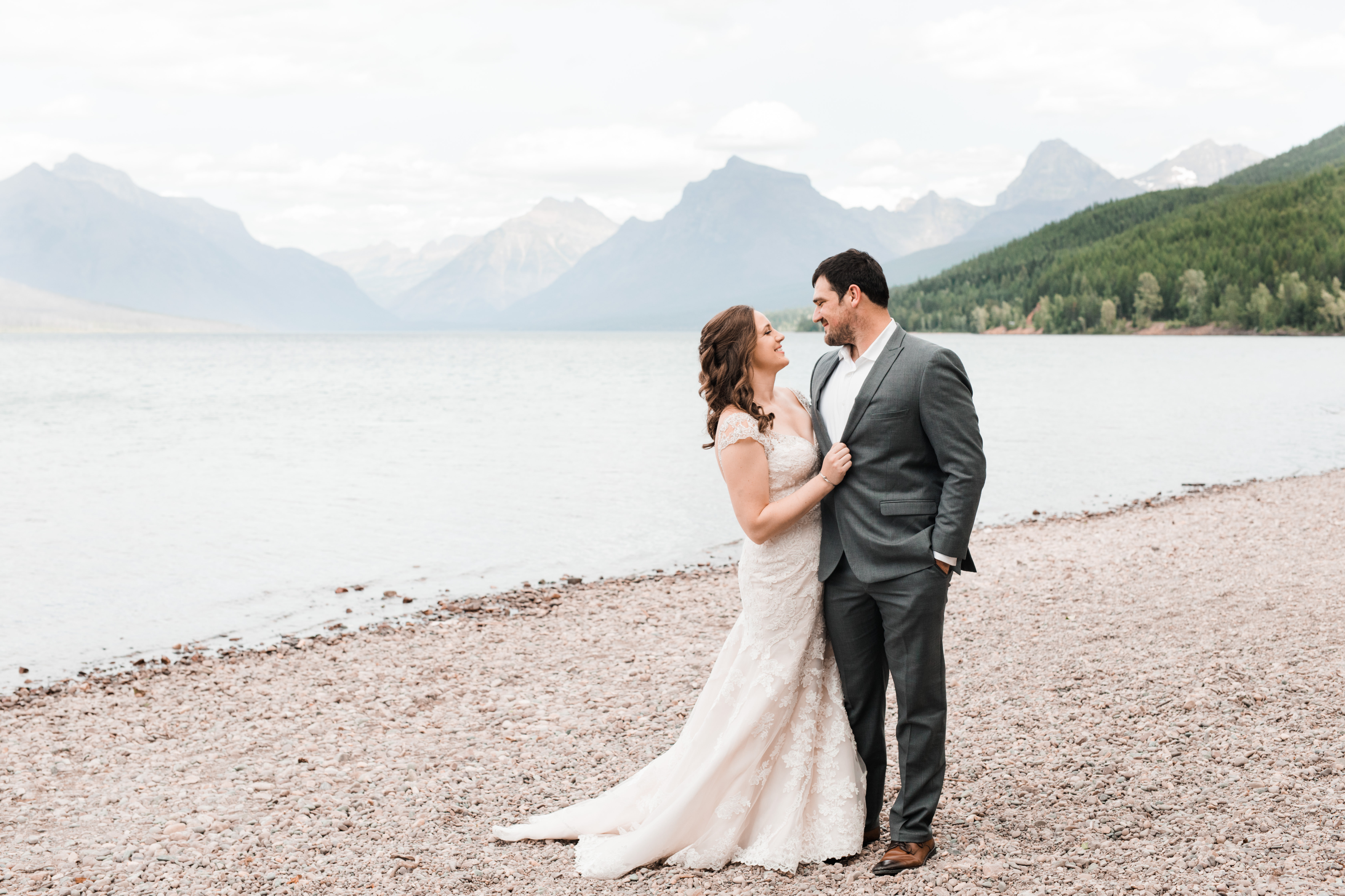 Apgar Amphitheater Wedding on lake mcdonald glacier national park